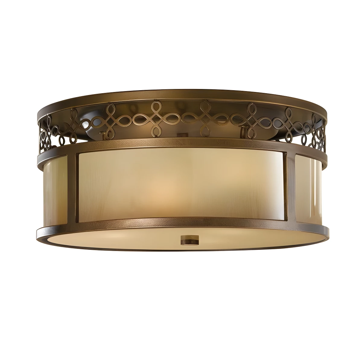 Lampa sufitowa Justine - kolor beżowy, brązowy - FE/JUSTINE/F