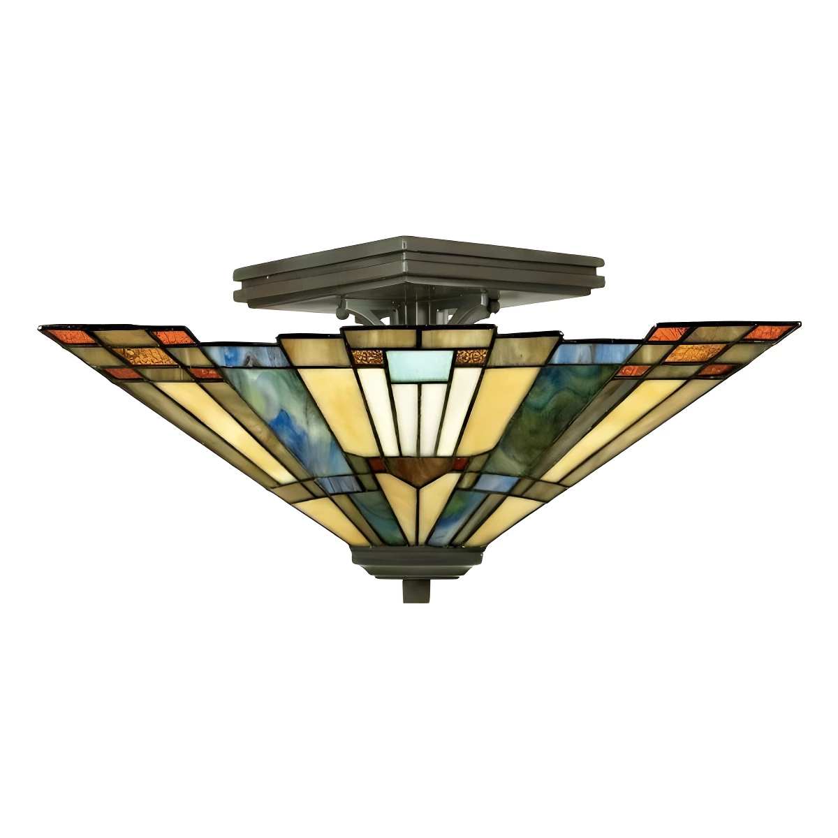 Lampa sufitowa Inglenook - kolor brązowy, pomarańczowy - QZ/INGLENOOK/SF