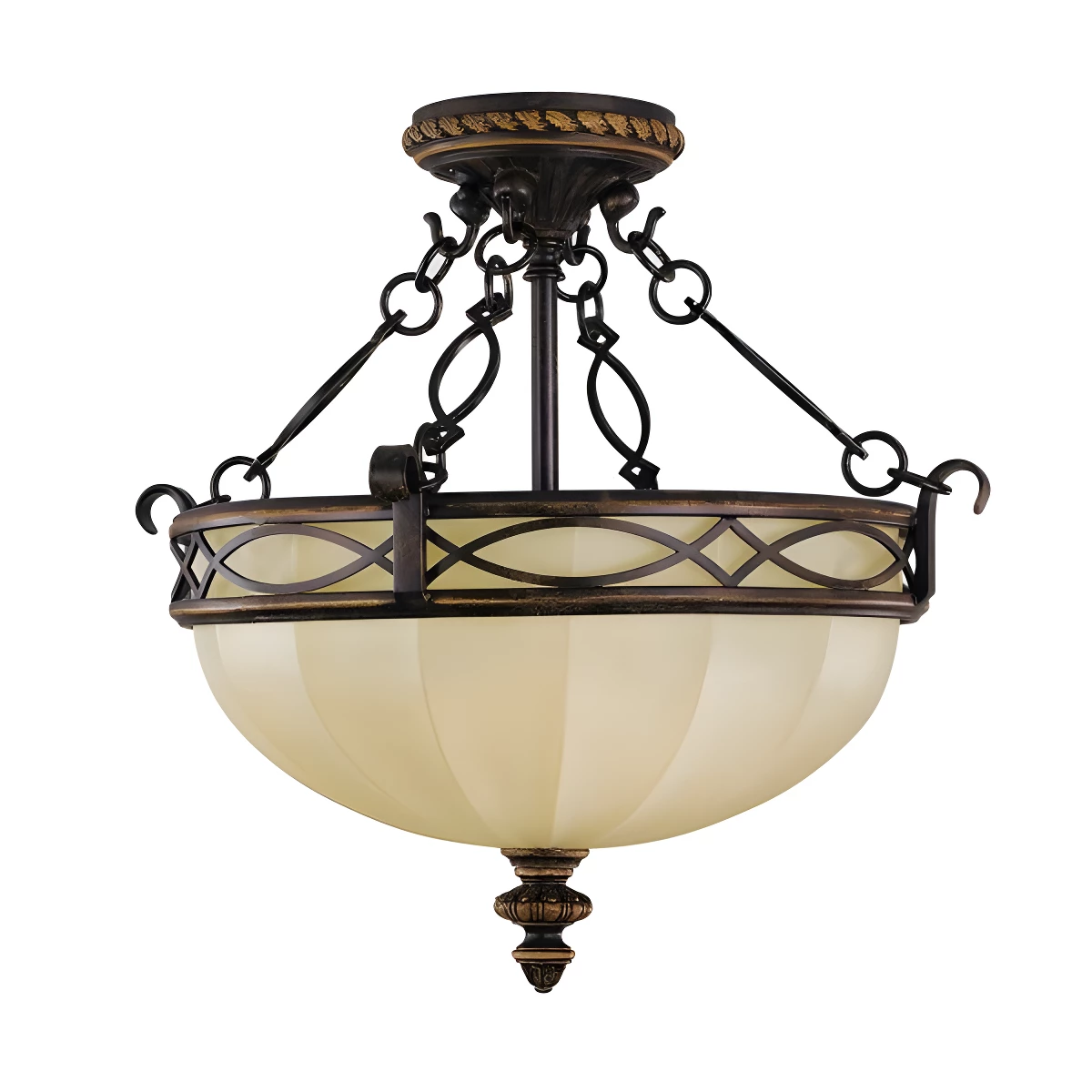 Lampa sufitowa Eleonor - kolor beżowy, brązowy - FE/DRAWINGRM/SFC