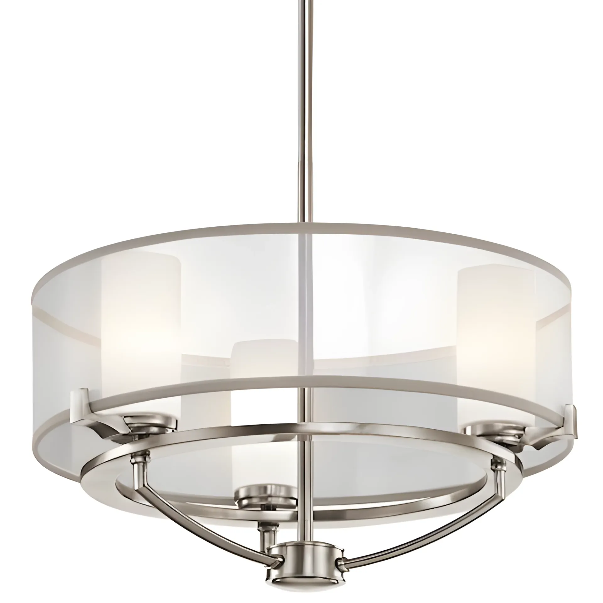 Lampa sufitowa Astoria - kolor srebrny, transparentny - KL/SALDANA3