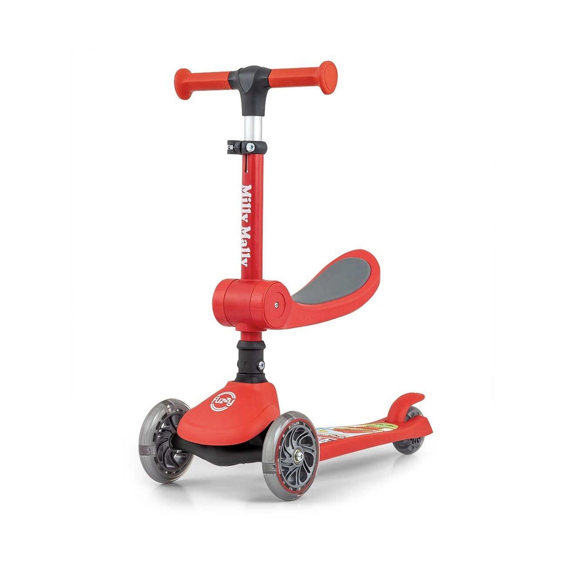 Hulajnoga dla dzieci MILLY MALLY Scooter Fuzzy Czerwony