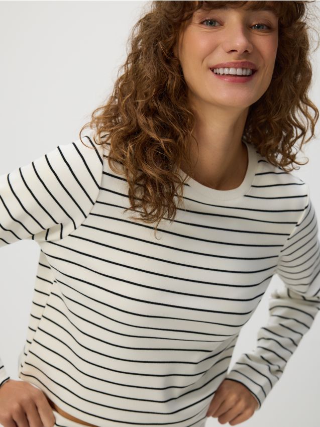 Reserved - Bluza w paski - wielobarwny