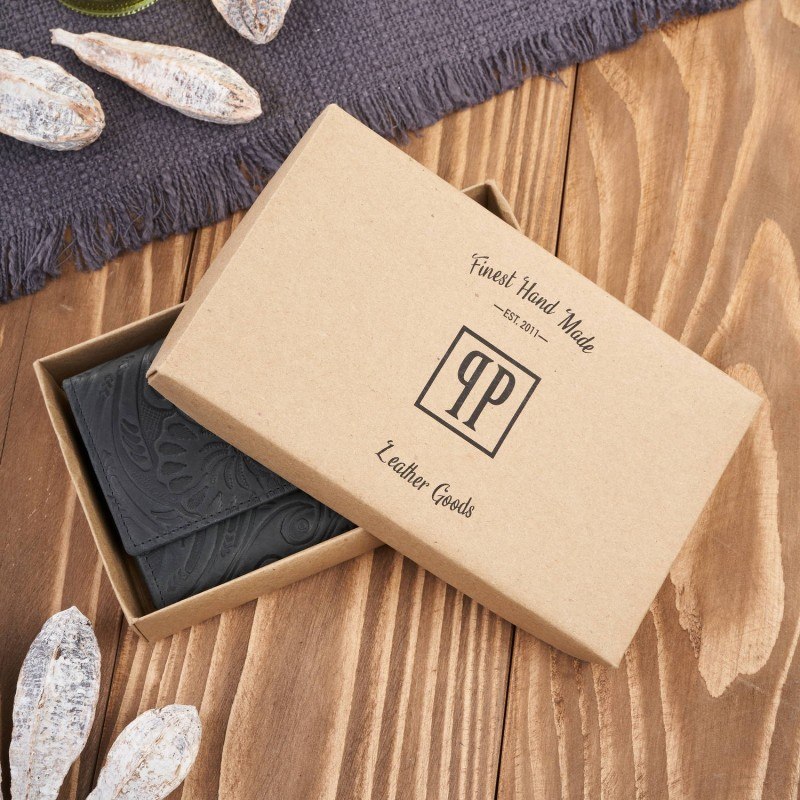 Portfel damski skórzany vintage w kwiaty duży Paolo Peruzzi T-108-HBL