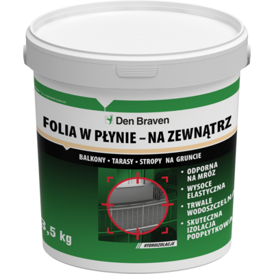 Folia w płynie Extra na zewnątrz 3,5 kg Den Braven