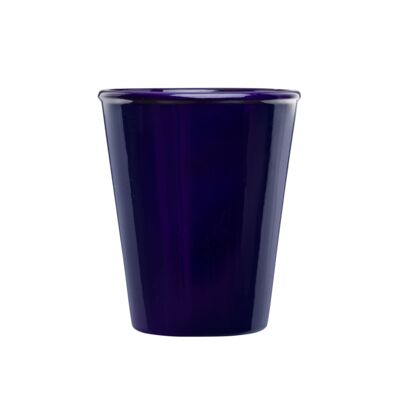 Doniczka ceramiczna z podstawką Irma granatowy 18 x 15 cm