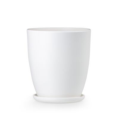 Doniczka klasik wysoki 3 biały struktura 20 x 22 cm