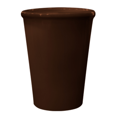 Doniczka ceramiczna z podstawką palma (palmowa) brąz 24 cm