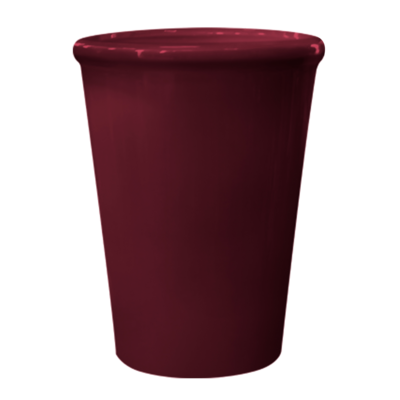 Doniczka ceramiczna z podstawką palma (palmowa) bordowy 24 cm
