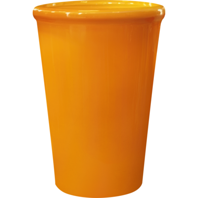 Doniczka ceramiczna z podstawką palma (palmowa) pomarańczowy 29 cm