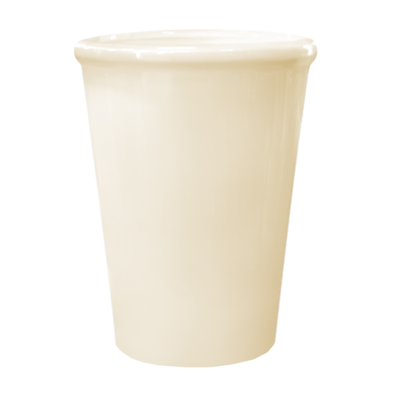 Doniczka ceramiczna z podstawką palma (palmowa) krem 29 cm