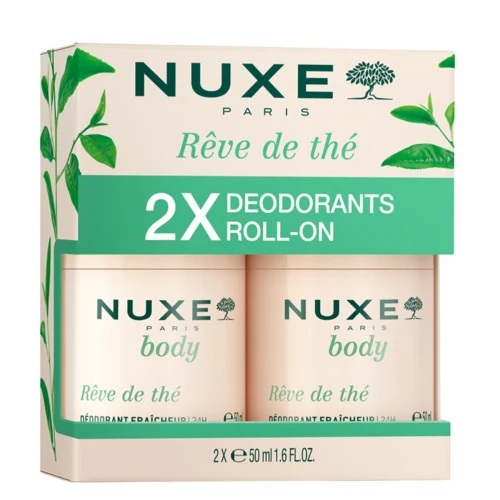 Nuxe Body Rêve de Thé 24h Dezodorant w roll-on, 2 x 50 ml