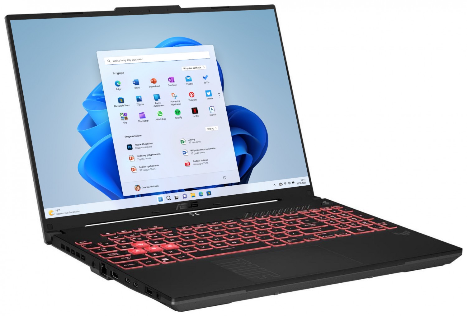 ASUS TUF Gaming A16 FA607NU-R5165W - Ryzen 5-7535HS 16'' 144Hz 64GB 2TB + 2TB W11H RTX4050