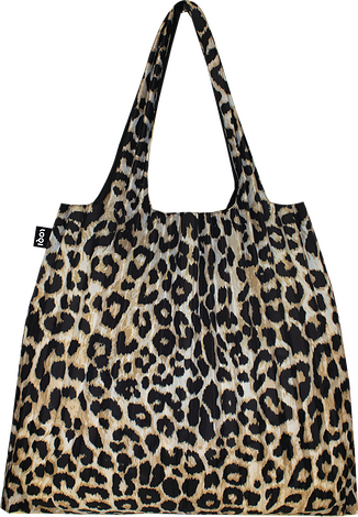 Torba LOQI Artist Pleated Leopard Dusk z recyklingu