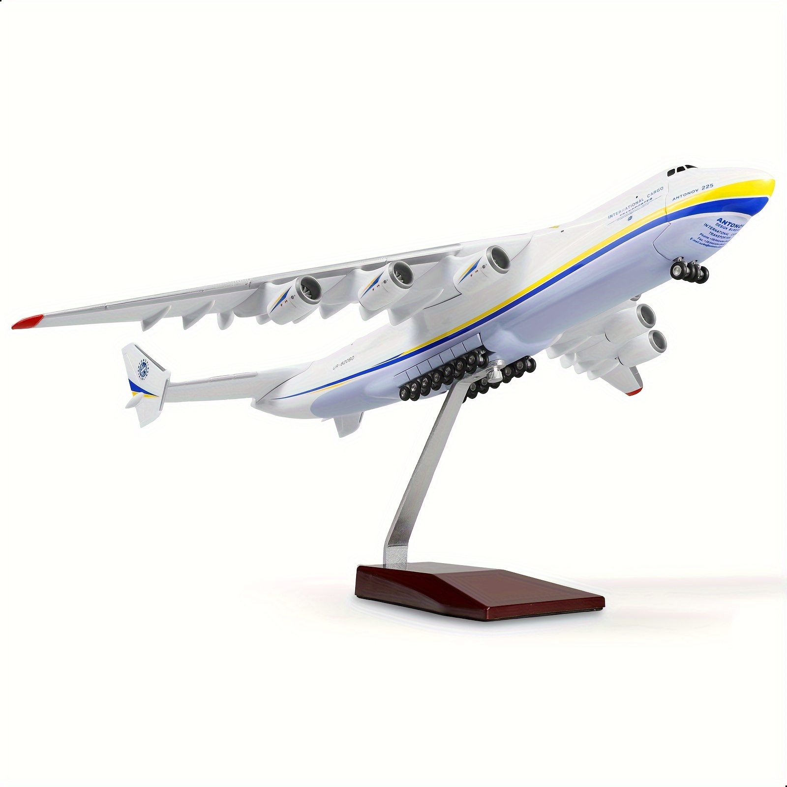 top TEMU NUOTIE AN-225 Mriya 1:200 Model samolotu Kit 17.3 cala Metalowy model samolotu transportowego z podstawką do prezentowania Model samolotów dla