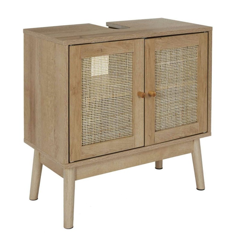 Szafka pod umywalkę TIVO z rattanowym frontem