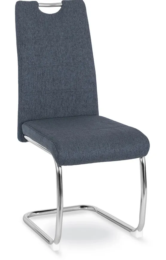Ciemnoszare krzesło na srebrnych plozach - Fruno 3X