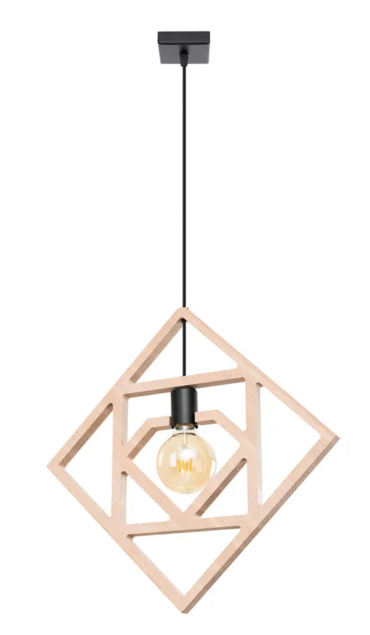 Drewniana skandynawska lampa wisząca - J133-Linelo