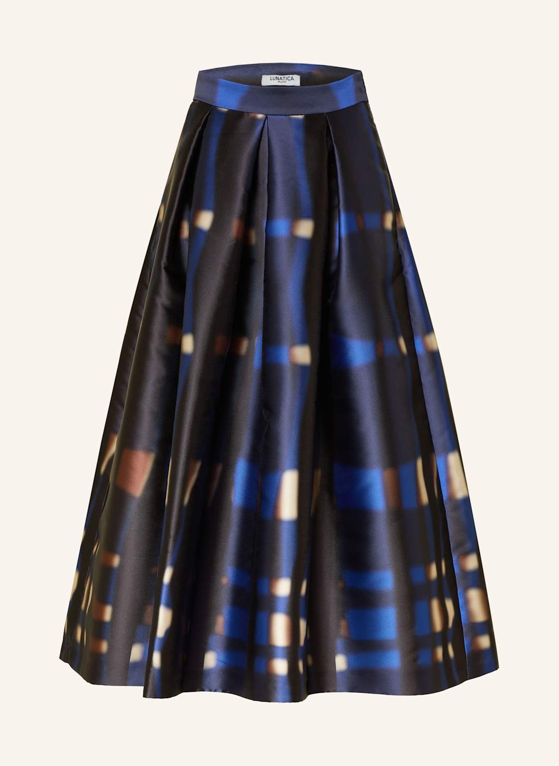 Lunatica Milano Plisowana Spódnica blau