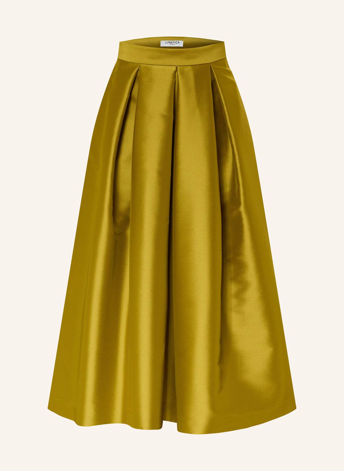 Lunatica Milano Plisowana Spódnica gruen