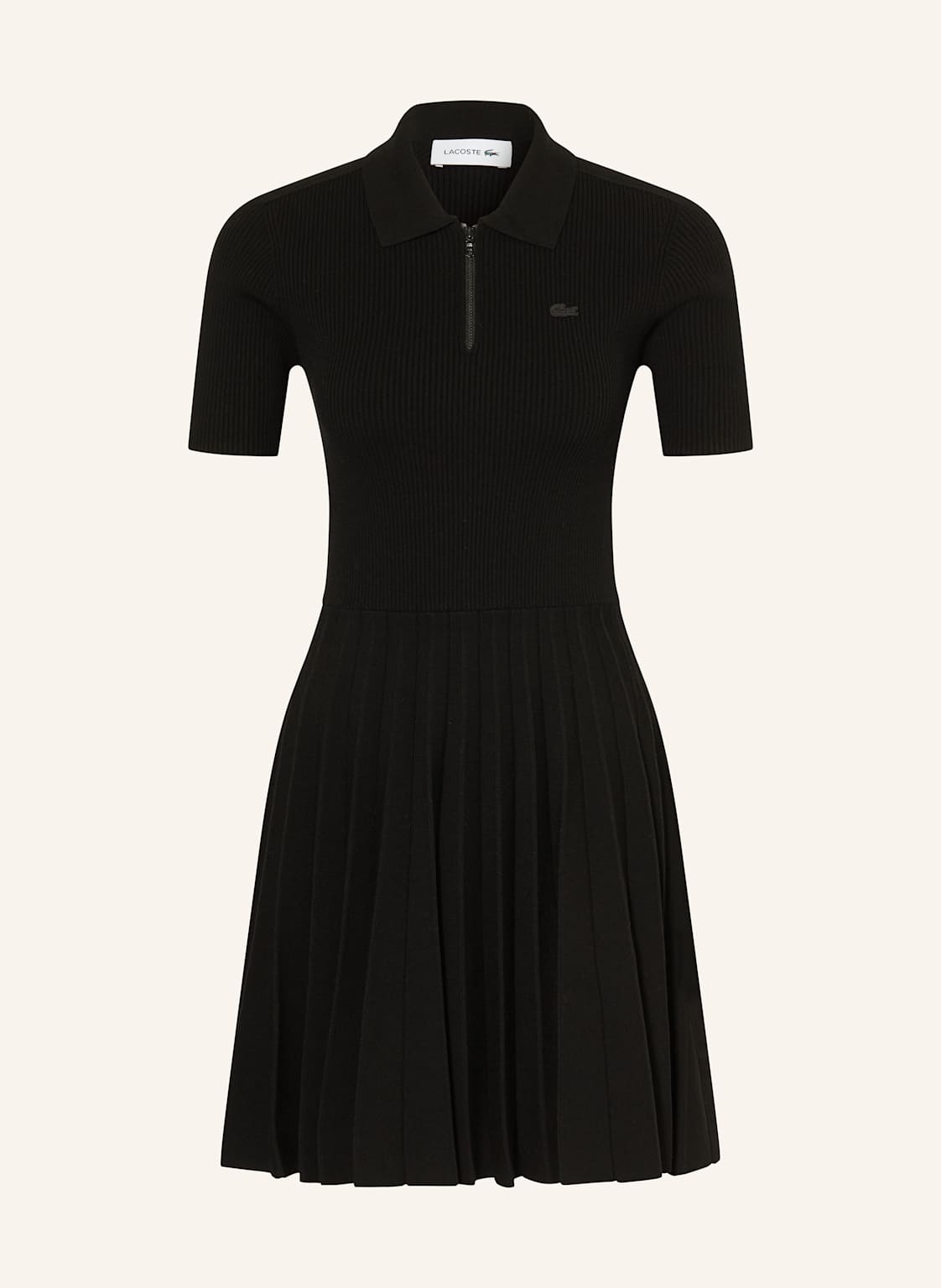 Lacoste Sukienka Z Dzianiny Z Plisami schwarz