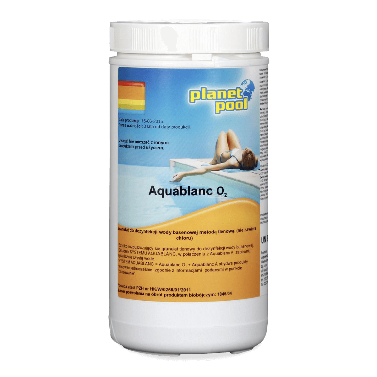 Planet Pool Produkt do pielęgnacji wody basenowej AQUABLANC O2 1 kg