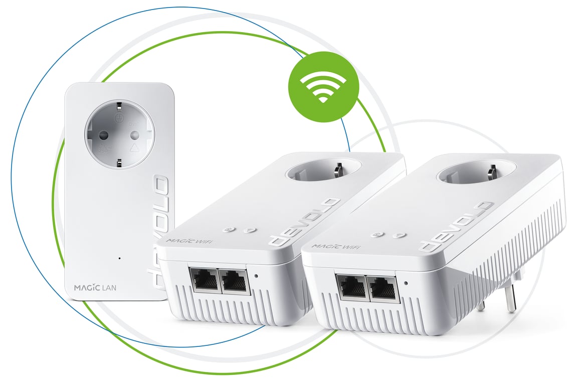 Devolo MAGIC 2 WiFi next Multiroom Kit 2400 Mbit/s Przewodowa sieć LAN Wi-Fi Biały 3 szt. 8625