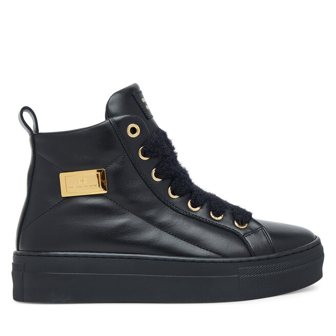 Botki Elisabetta Franchi High Top Lace UP F4-A9E-0362-1251930 S Czarny