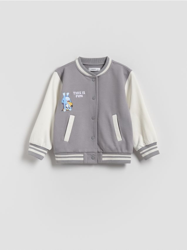 Reserved - Bluza Bluey - jasnoszary