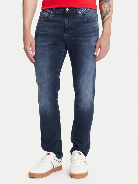 Tommy Jeans Jeansy Austin DM0DM21901 Granatowy Slim Fit