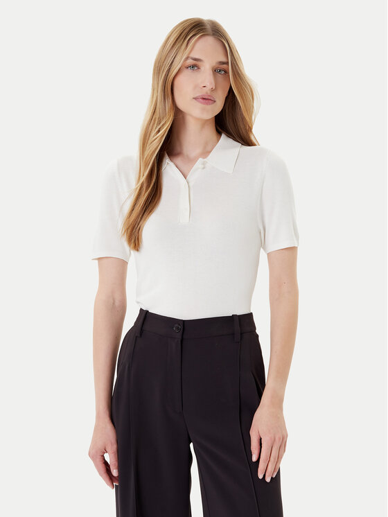 Calvin Klein Sweter LV044C341G Biały Regular Fit