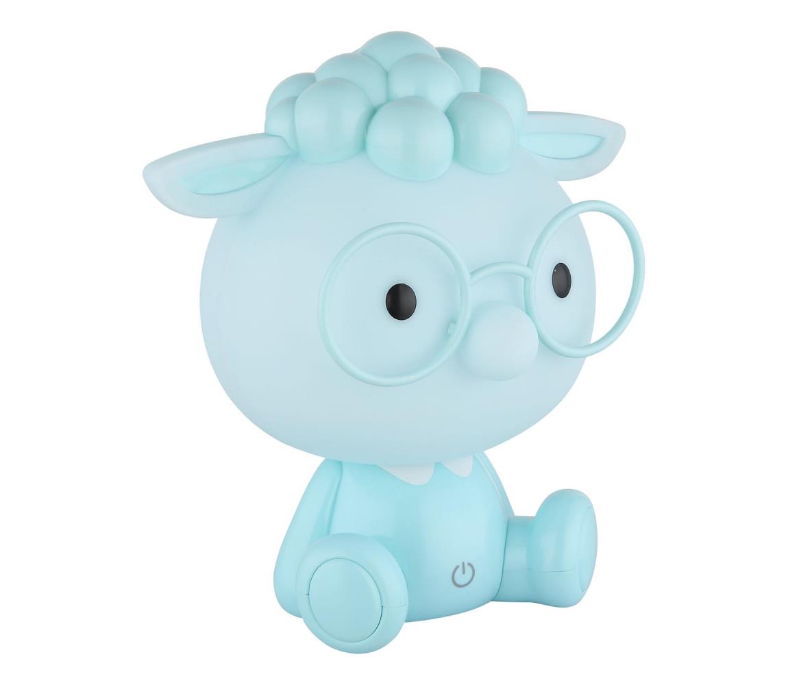 Globo 21760B - LED Ściemnialna akumulatorowa dziecięca lampka nocna SHEEPY 1W/5V 500 mAh niebieska