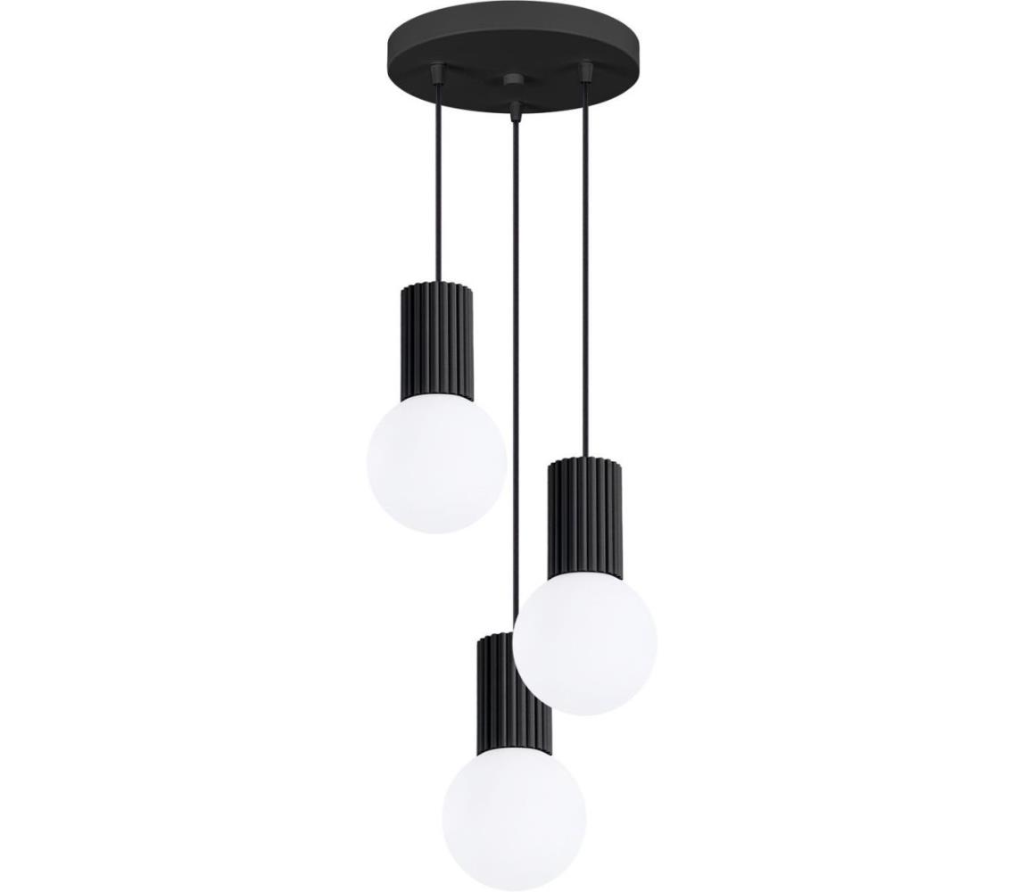 Sollux SL.1715 - Żyrandol na lince HALO 3xG9/8W/230V śr. 25 cm czarny