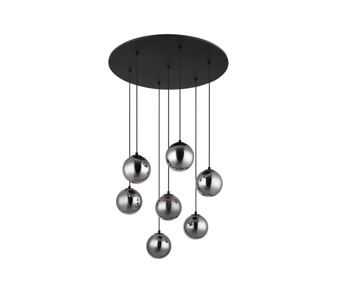 Globo 56133-7H - LED Żyrandol na lince RIHA 7xG9/3,5W/230V dym/czarny