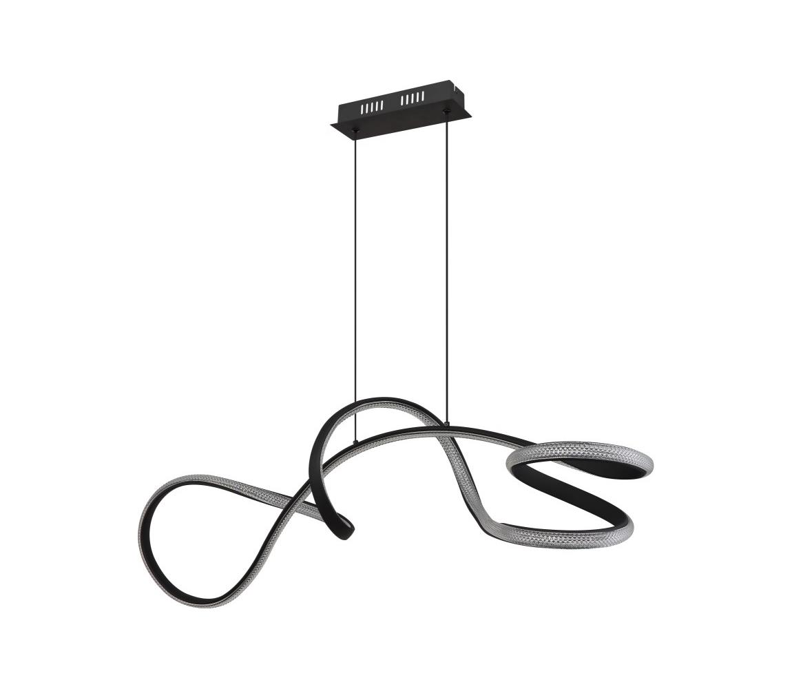 Globo 67341S - LED Żyrandol na lince SWIRL LED/40W/230V czarny