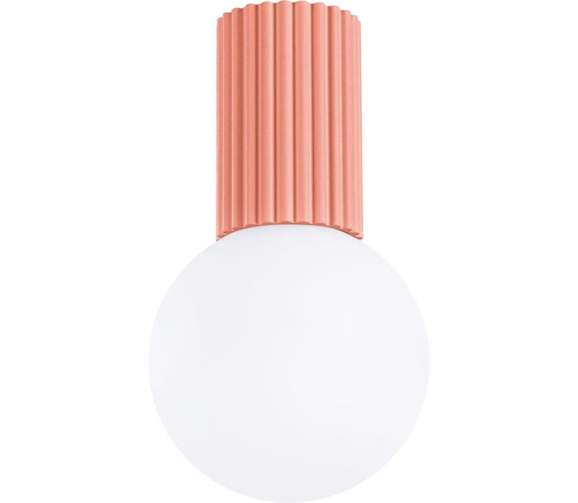 Sollux SL.1753 - Plafon łazienkowy HALO 1xG9/8W/230V IP44 różowy