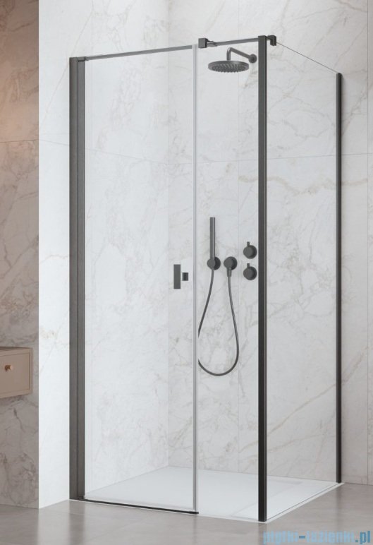 Radaway Nes Kds I Brushed GunMetal kabina 120x80cm lewa szczotkowany grafit 10023120-92-01L/10043080-92-01