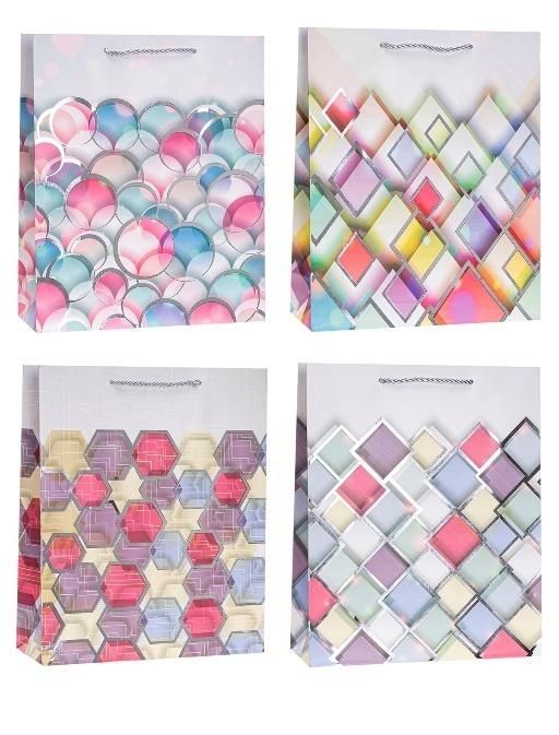 Torebka ozdobna 26x32x10cm hot-stamp mix Rozette - artykuł papierniczy