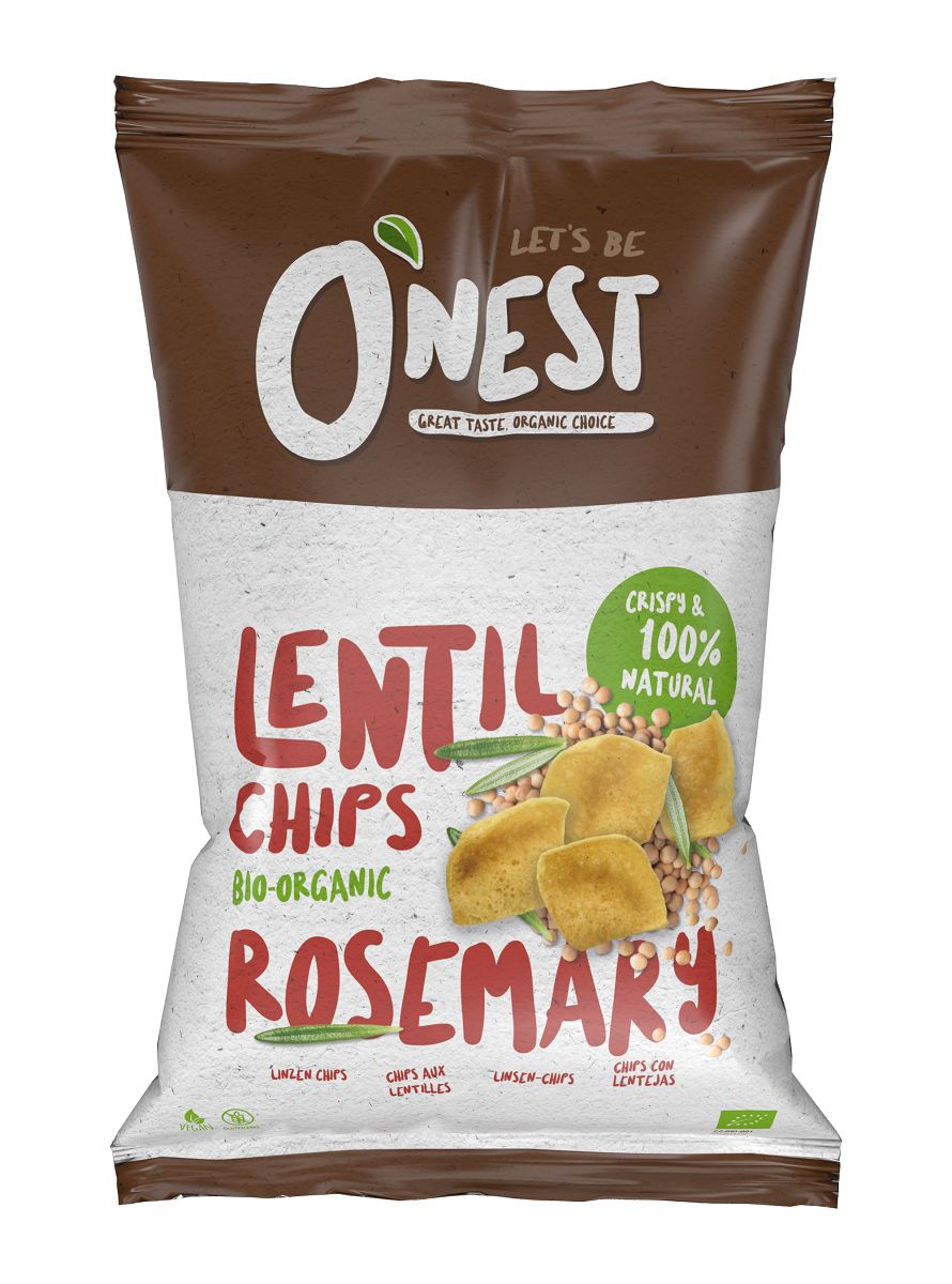 Onest Chipsy z soczewicy z rozmarynem 75 g Bio - żywność