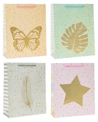 Torebka ozdobna 31x40x12cm hot-stamp mix Rozette - artykuł papierniczy