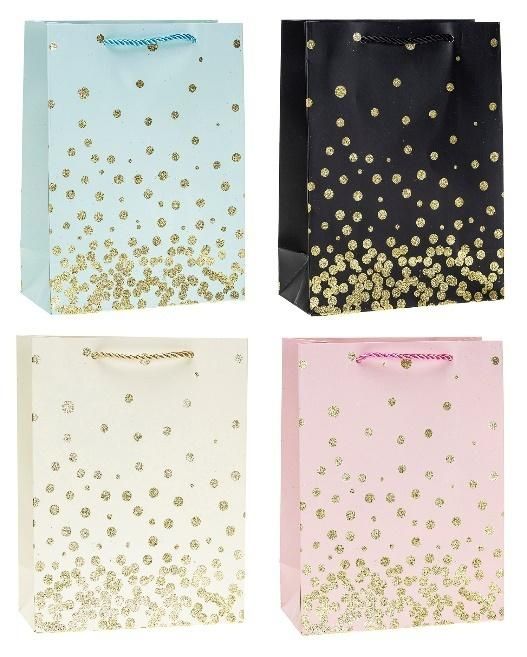 Torebka ozdobna 18x24x8cm hot-stamp mix Rozette - artykuł papierniczy