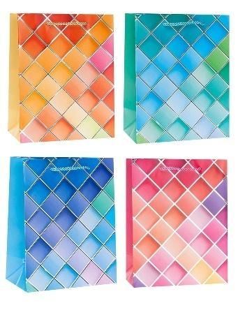 Torebka ozdobna 18x23x8cm hot-stamp mix Rozette - artykuł papierniczy