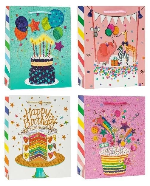 Torebka ozdobna 18x24x8cm mix Rozette - artykuł papierniczy