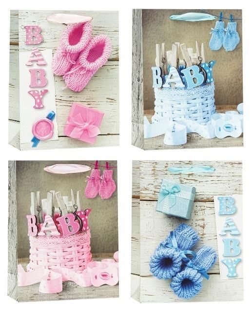 Torebka dziecięce 18x24x9cm mix Rozette - artykuł papierniczy