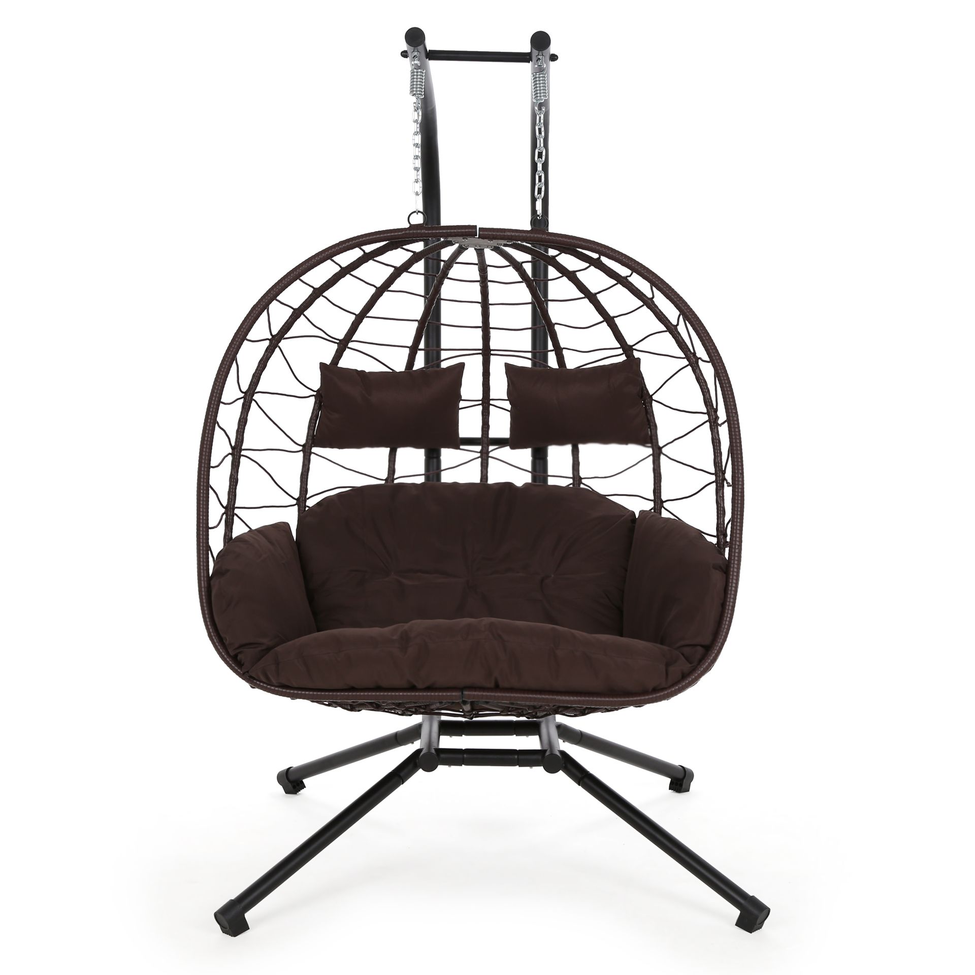 Fotel wiszący 2-osobowy Lugo Black / Brown
