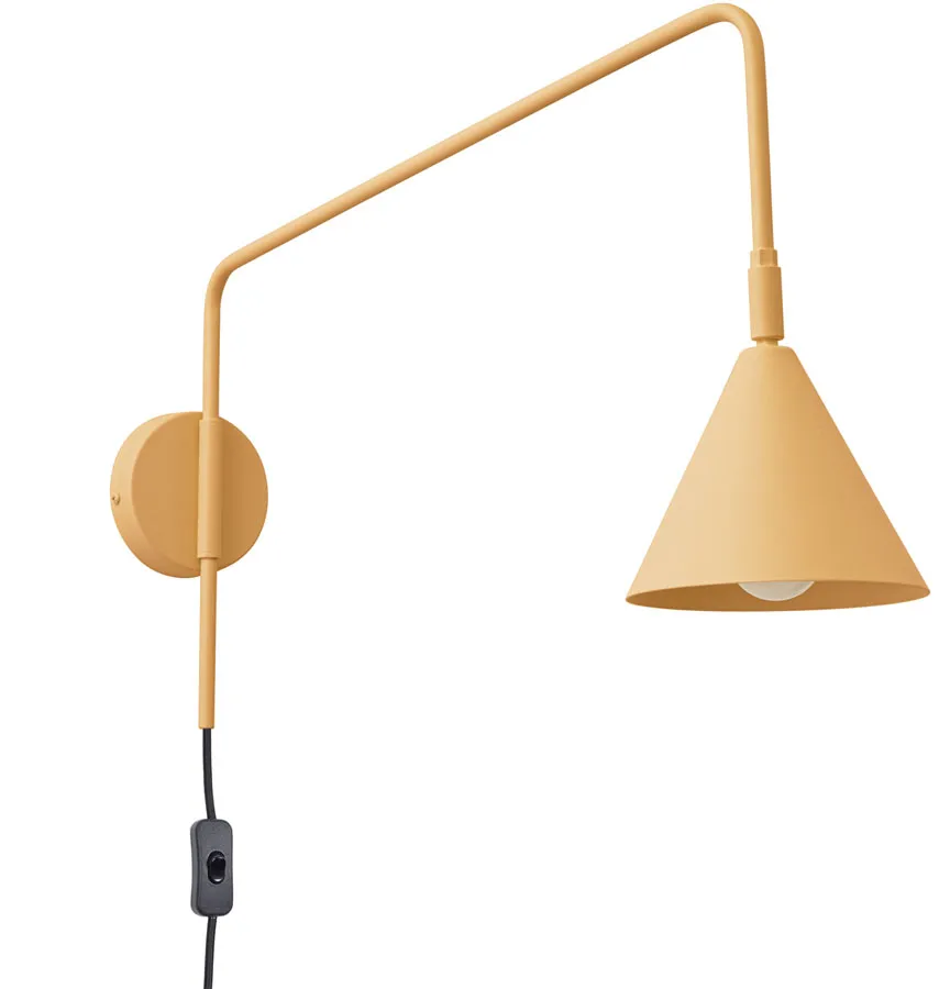 Złoty kinkiet na wysięgniku - M137 - Urix