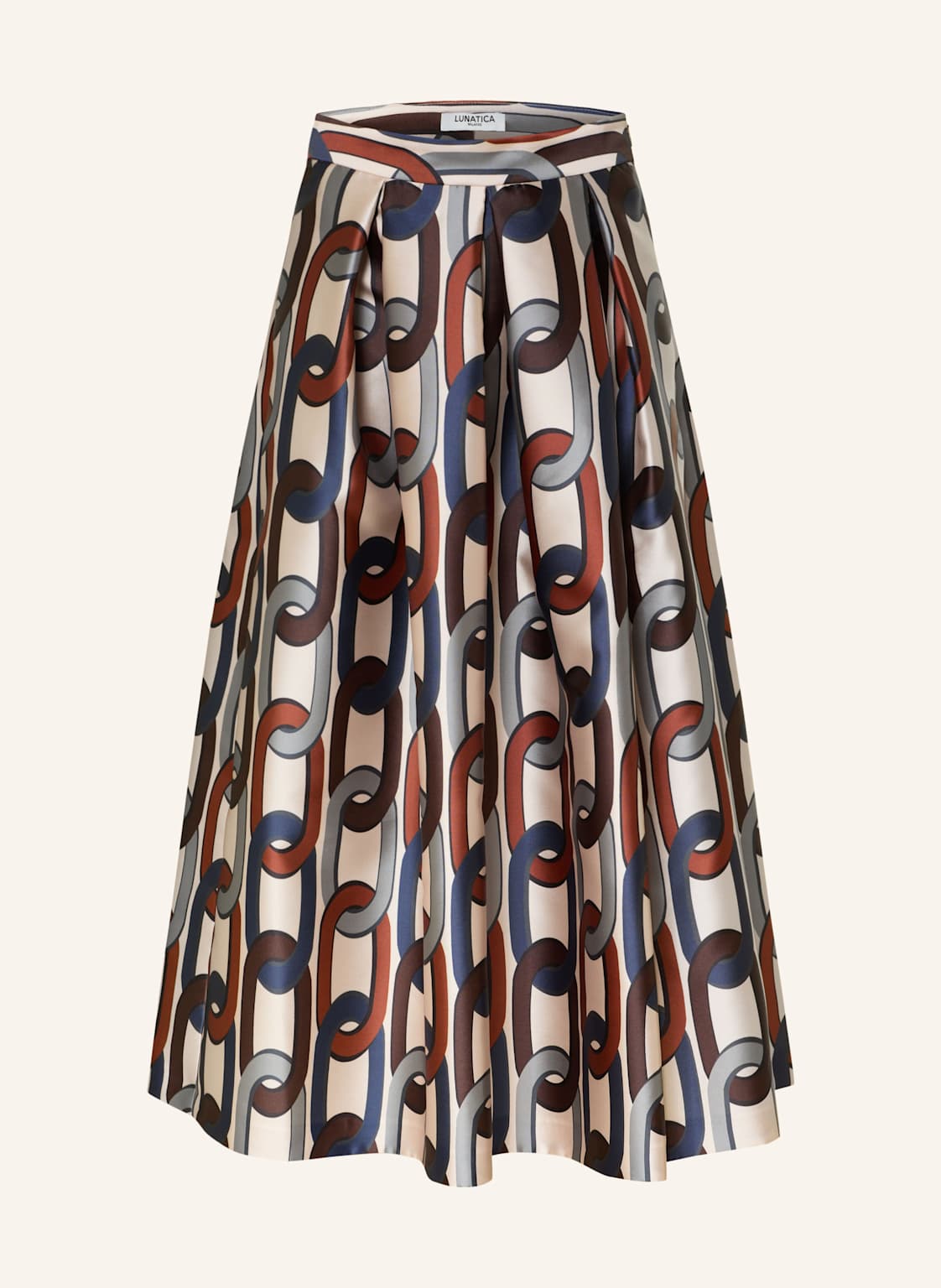 Lunatica Milano Plisowana Spódnica grau