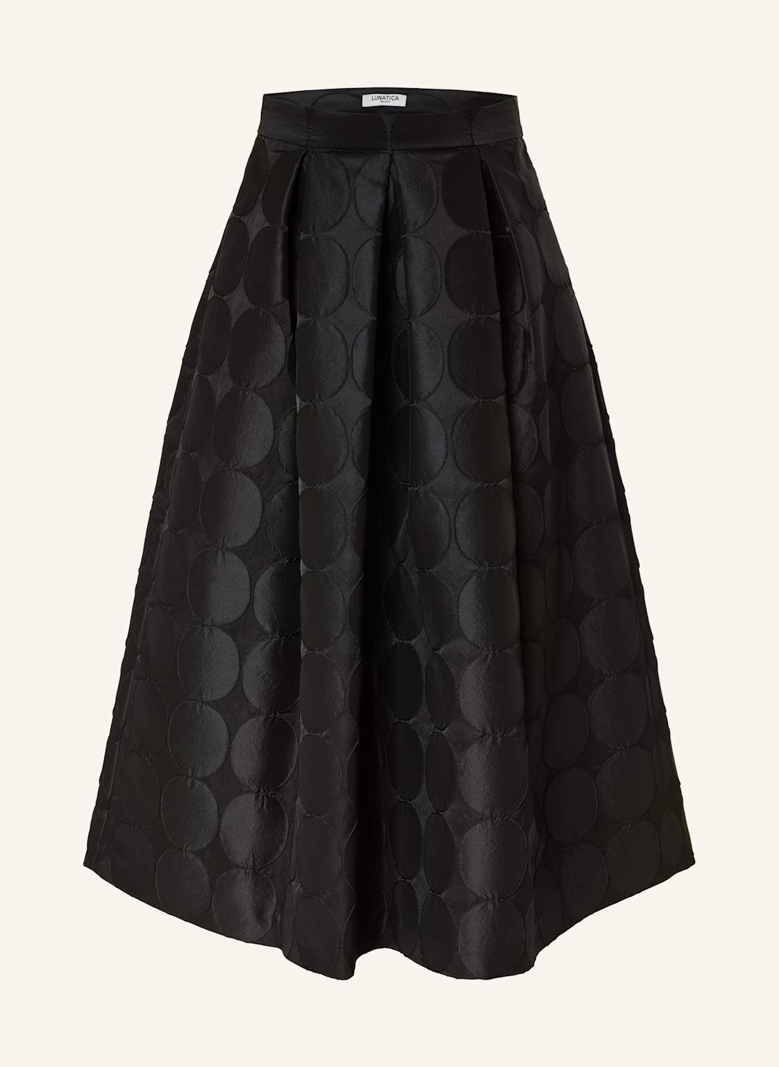 Lunatica Milano Plisowana Spódnica schwarz
