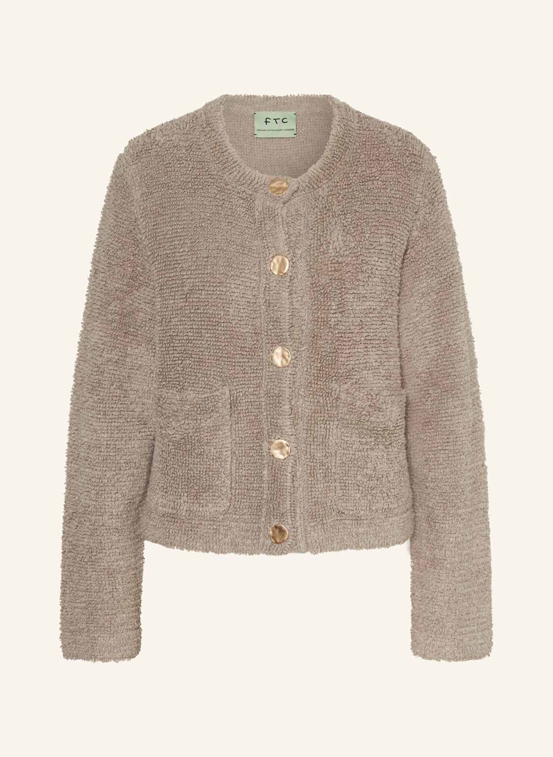 Ftc Cashmere Kardigan Bouclé braun