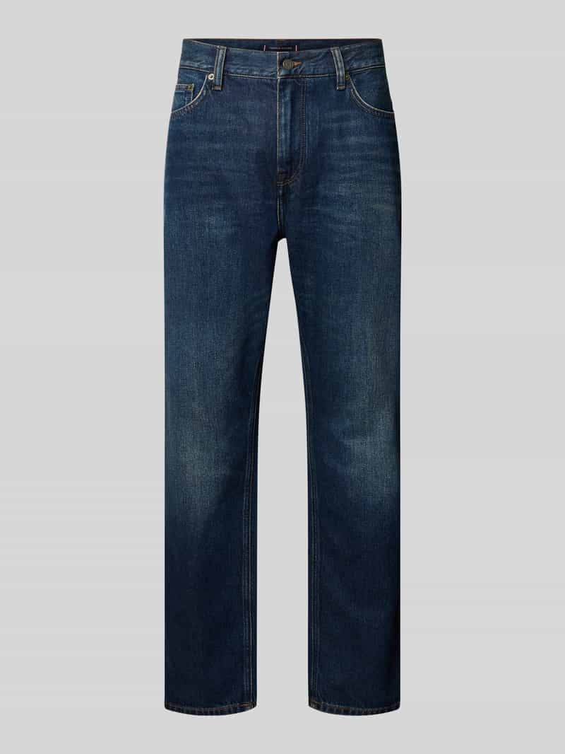 Jeansy o kroju straight fit z czystej bawełny