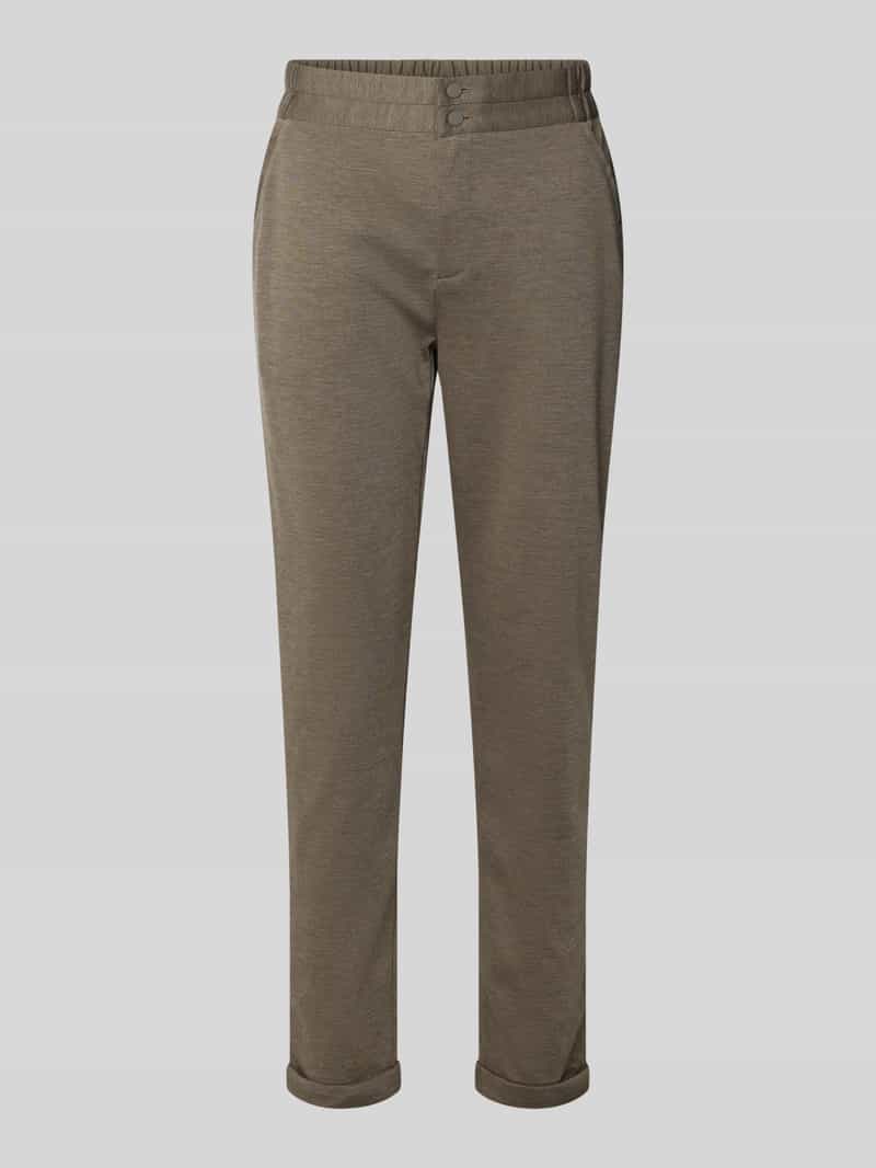 Spodnie materiałowe o kroju slim fit z przeszytymi brzegami model ‘Nanni’